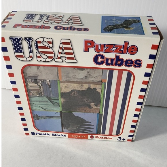 Ingenio USA Puzzle Cubes 9 Plastic Blocks 6 Puzzles Ages 3+ - Picture 5 of 6